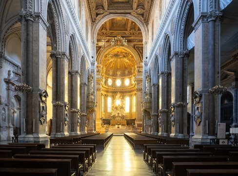 Duomo di Napoli (Naples Cathedral), gothic revival and baroque styled church in Naples, Italy
