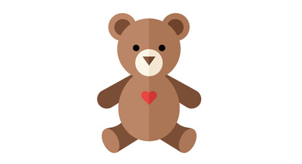 Obraz premium Brown Teddy Bear with Red Heart.