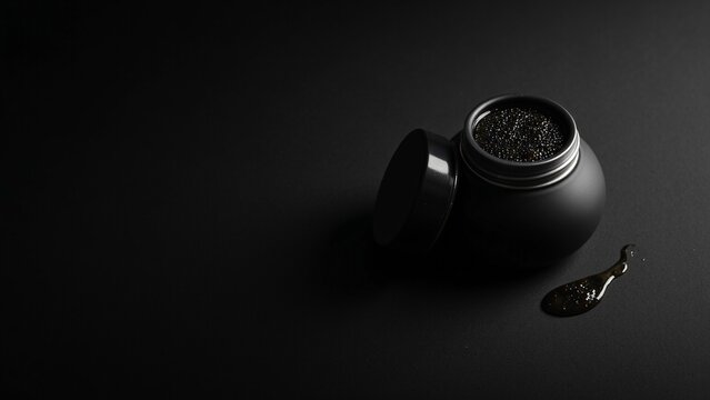 Premium Black Caviar Flat Lay