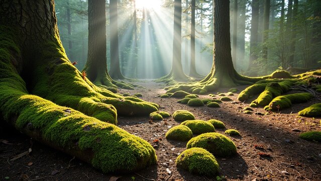Moist Forest Floor Moss Shadows Brilon Sauerland Healing