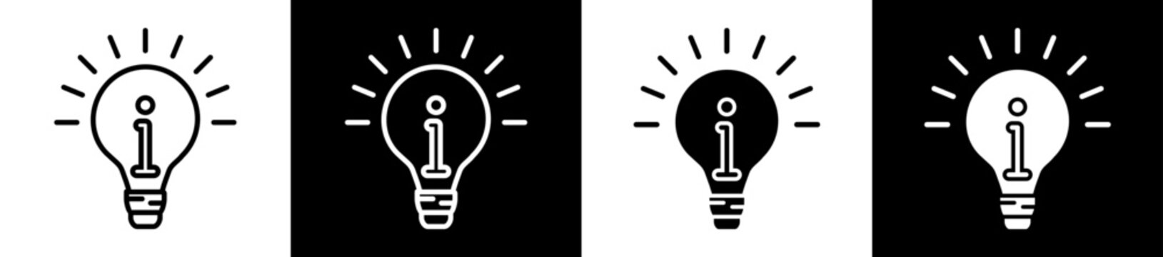 Tips Icon In Flat Version On Black And White Background 