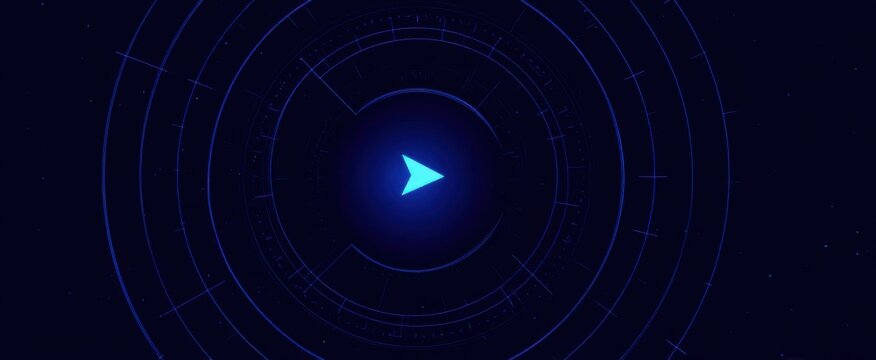 A blue radar screen dances with a bright arrow guiding us through Machine Learning.