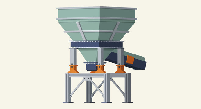 Industrial Hopper and Feeder System for Material Handling.