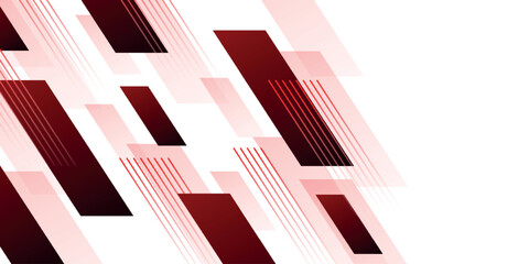 Fototapeta premium Abstract background with overlapping geometric layers and glowing diagonal lines decoration. Modern line style concept for cover, banner, brochure, marketing, presentation and certificate.