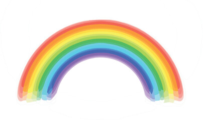 Fototapeta premium Colorful Rainbow Arc Spectrum Illustration with Seven Bright Colors Isolated on White Background for Weather, Nature, Kids Design, and Educational Vector