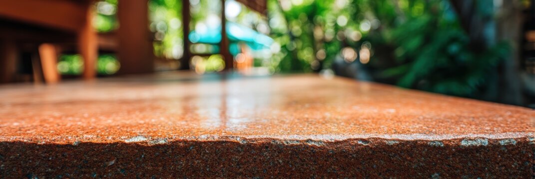 屋外環境では、表面は日光の下で輝きます