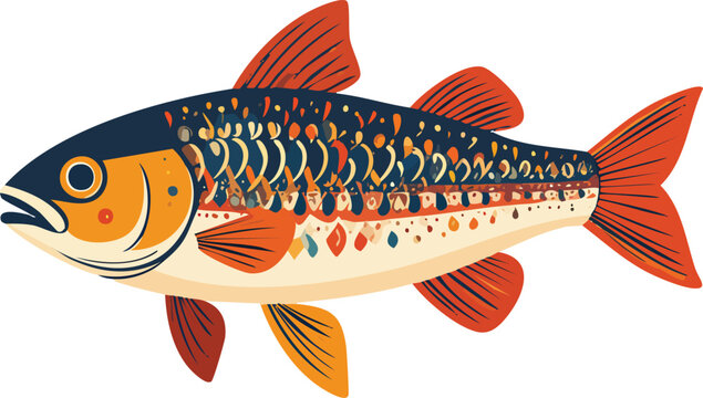 folk art of hilsha fish for bangla new year
