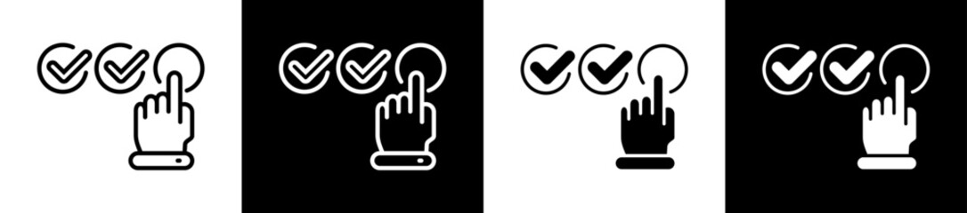 Obraz premium Feedback Choice Icon In Flat Version On Black And White Background