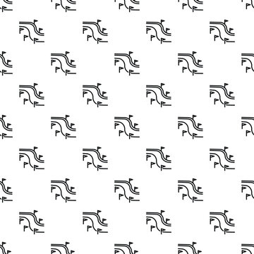 Golf course map elements with holes, fairways, and flags creating a repeating pattern