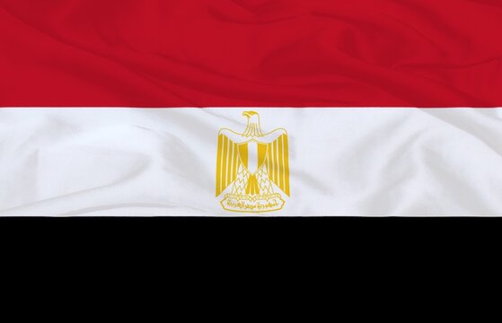 Egypt Flag Waving Fabric