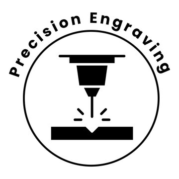 Precision Engraving Icon. Laser, Precision, Manufacturing Symbol. Illustration for Production Concept. Transparent PNG