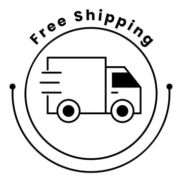 Free Shipping Icon. Delivery, Shipping, Logistics Symbol. Illustration for Ecommerce Concept. Transparent PNG