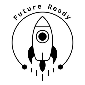 Future Ready Icon. Rocket, Innovation, Growth Symbol. Illustration for Innovation Concept. Transparent PNG