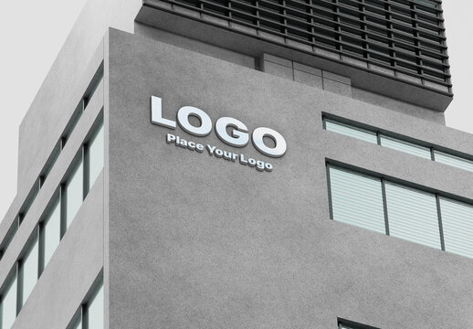 Office Building Logo Mockup