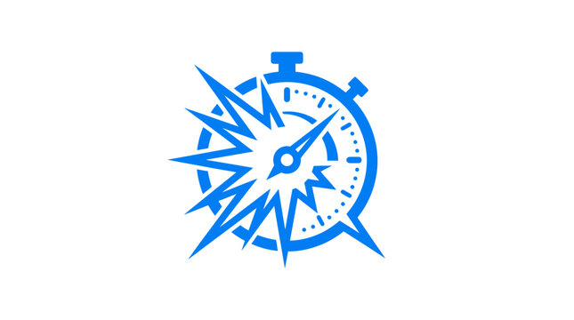 Exploding Stopwatch Icon Design