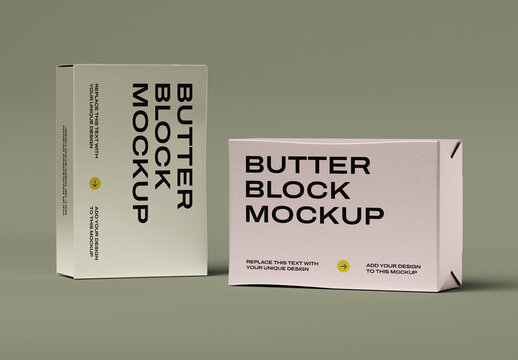 Dairy Butter Block Mockup