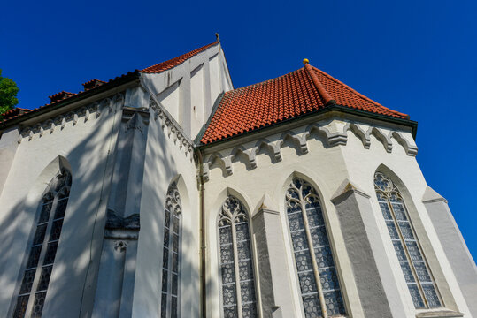 Die sp&auml;tgotische Kirche St. Blasius in Kaufbeuren im bayerischen Allg&auml;u
