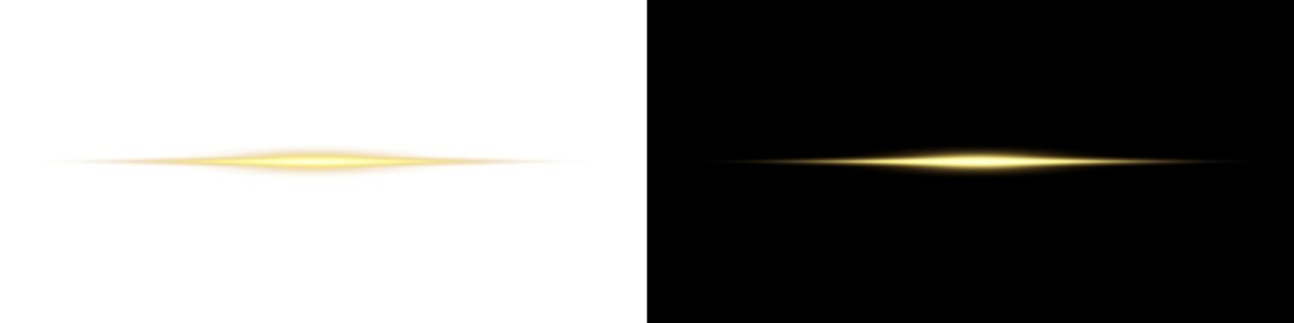  Png Overlay Glowing shining light with yellow gold color and horizontal position. Png Overlay image