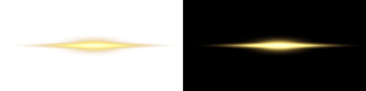  Png Overlay Glowing shining light with yellow gold color and horizontal position. Png Overlay image