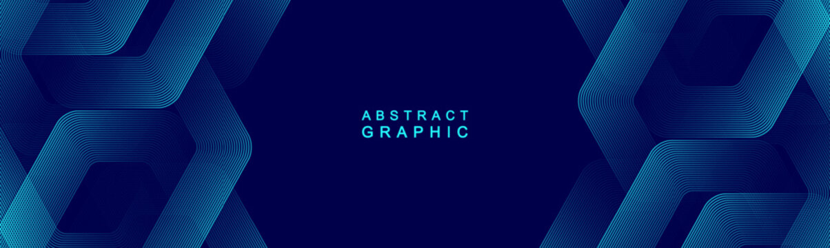 Modern digital technology background design with hexagons. Futuristic technology hexagonal abstract mesh concept. Geometric stripe line art design for poster, brochure, cover, banner, website, header.
