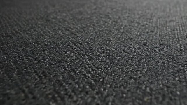 A dark woven black canvas fabric fills the frame in a seamless panoramic flat-lay texture \'97 fine linen and cotton material creating a blank, dark surface in an elongated, wide composition with