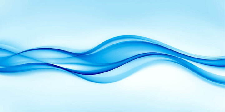 Abstract blue wave design featuring flowing liquid curves and motion patterns for a digital artistic ocean backdrop