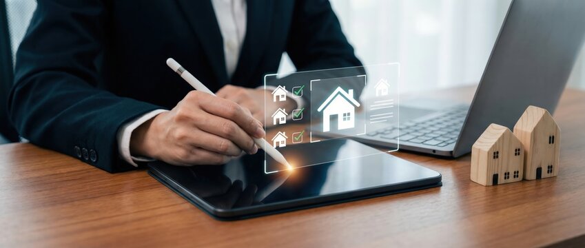 Property management strategy digital workspace real estate modern office professional setting innovative technology integration for efficient operations