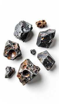 Abstract ceramic rocks arranged
