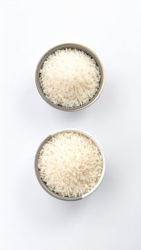 Two small bowls of white rice