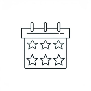 Calendar with stars icon