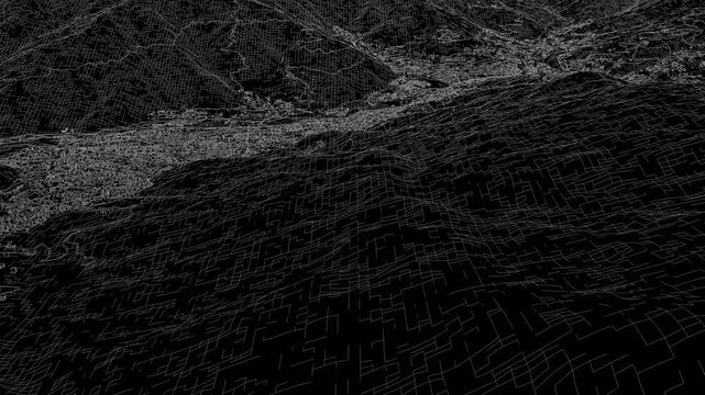 3D looped animation of city - Thimphu Bhutan
