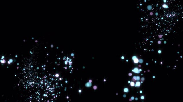 流星のように飛んでくる粒子の線、4K画質の背景透過素材
