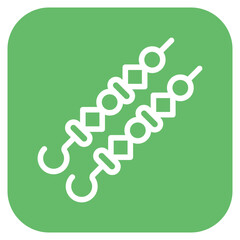 Fototapeta premium Shish Kebab Icon Style