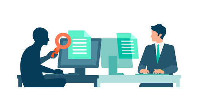 Cybersecurity crisis with businessman being monitored by invisible hacker through computer system vulnerability representing data breach risk and privacy violation in modern digital office environment