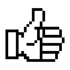 Fototapeta premium Pixelated vector of a person drinking from a bottle with a distinct outline