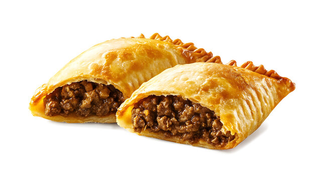Two savory empanadas filled with seasoned ground meat