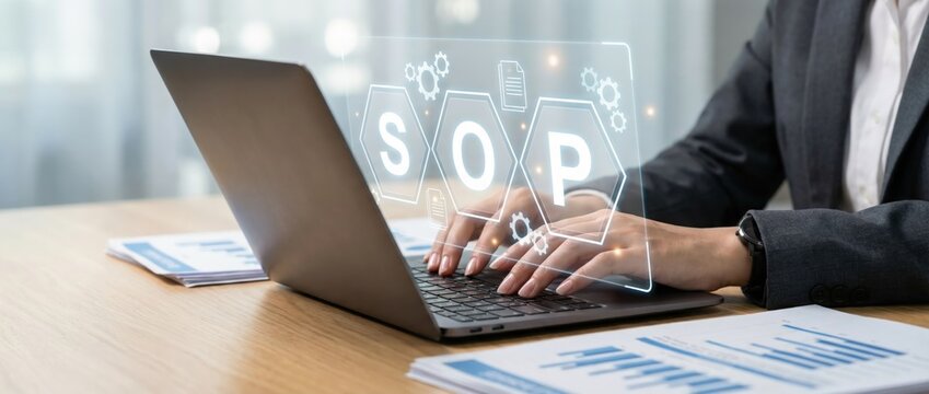 Efficient workflow creation for business operations standard operating procedures (sop) implementation in a modern office environment
