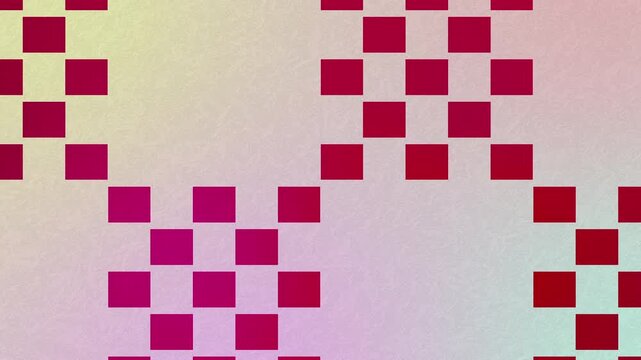 赤い和風の格子模様とピンクの和紙のモーショングラフィックス、4K画質のループ素材