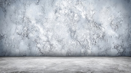 Empty concrete room with grunge texture wall