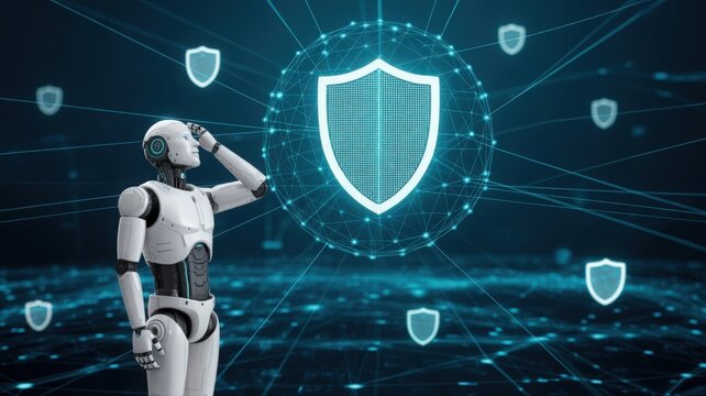 Robot protecting digital shield network data security