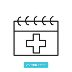 Obraz premium Medicine Icons. Thin Line Symbol Elements Collection.