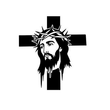 vector illustration of a Jesus crose  head