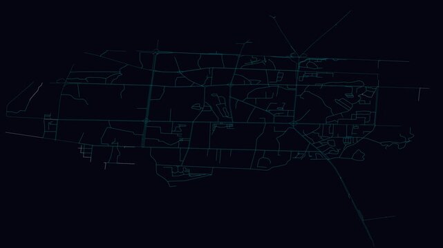 Yueyang, China, City Infrastructure Expansion Animation, Urban Visualization Technology