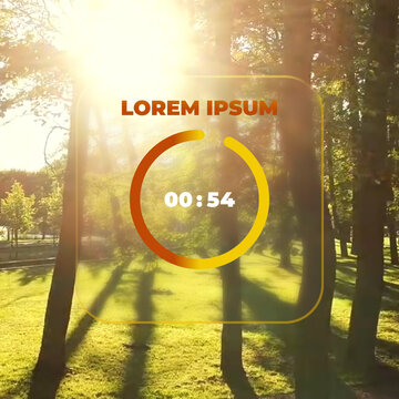 Liquid Glass Countdown Square Overlay for Social Media Post and UI Presentation