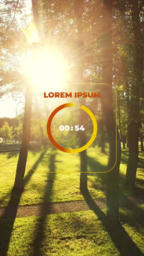 Liquid Glass Countdown Vertical Overlay for Mobile App Stories and Reels