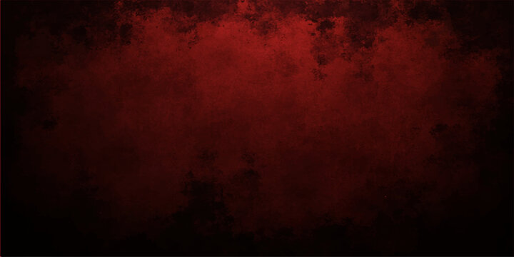A vintage red grunge background with an aged rust texture on a dark weathered wall surface featuring a dirty antique paper pattern and grungy paint design