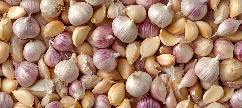 Exquisite Close-Up of Fresh Garlic Bulbs and Cloves A Culinary Marvel in High Resolution Detail