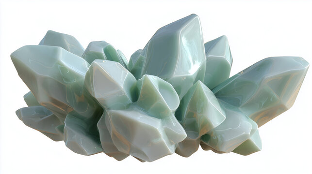 Cluster of Pale Green Crystal Points.