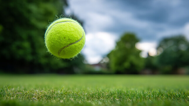 Tennis point. A tennis ball that hits the line earns a point. sports game, competition and great pastime for a healthy lifestyle