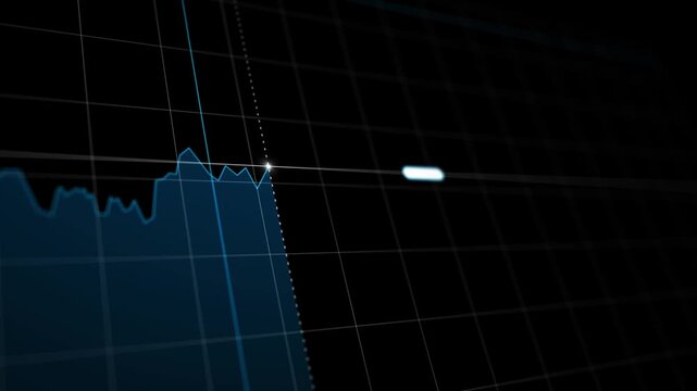 Simple chart stock and option market trade move, broker exchange analysis for information line, invest financial currency business con concept